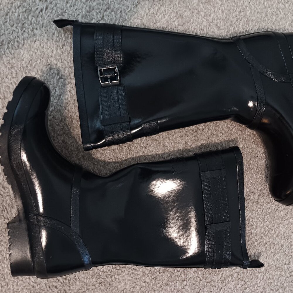 Womans black Sperry Top- Sider high top waterproof boots